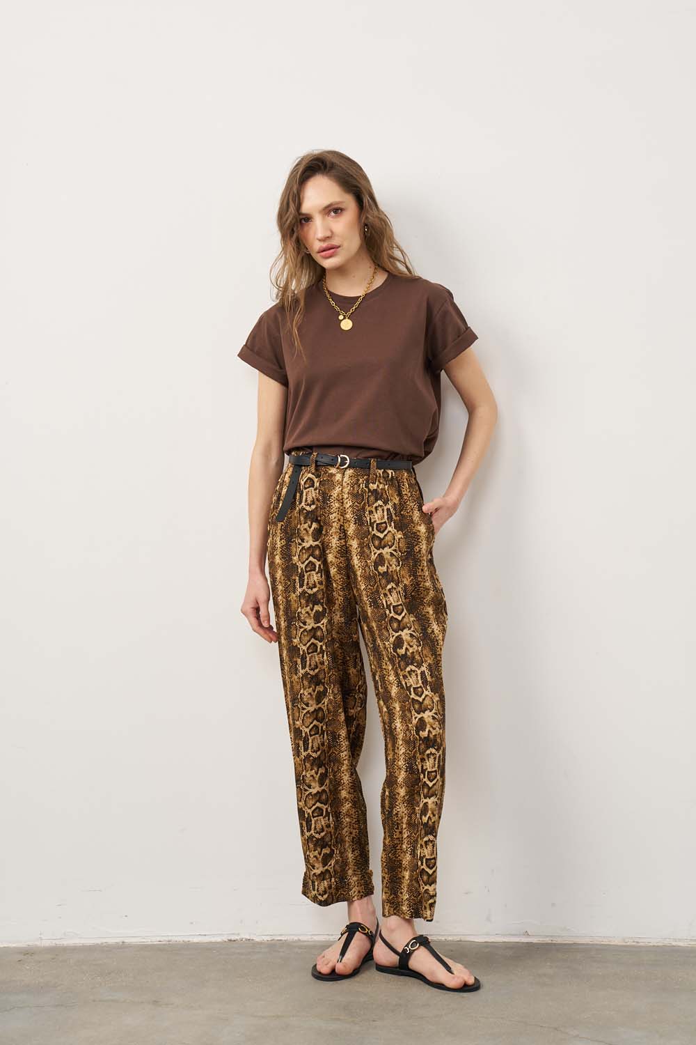 Eve linen pants in clear color