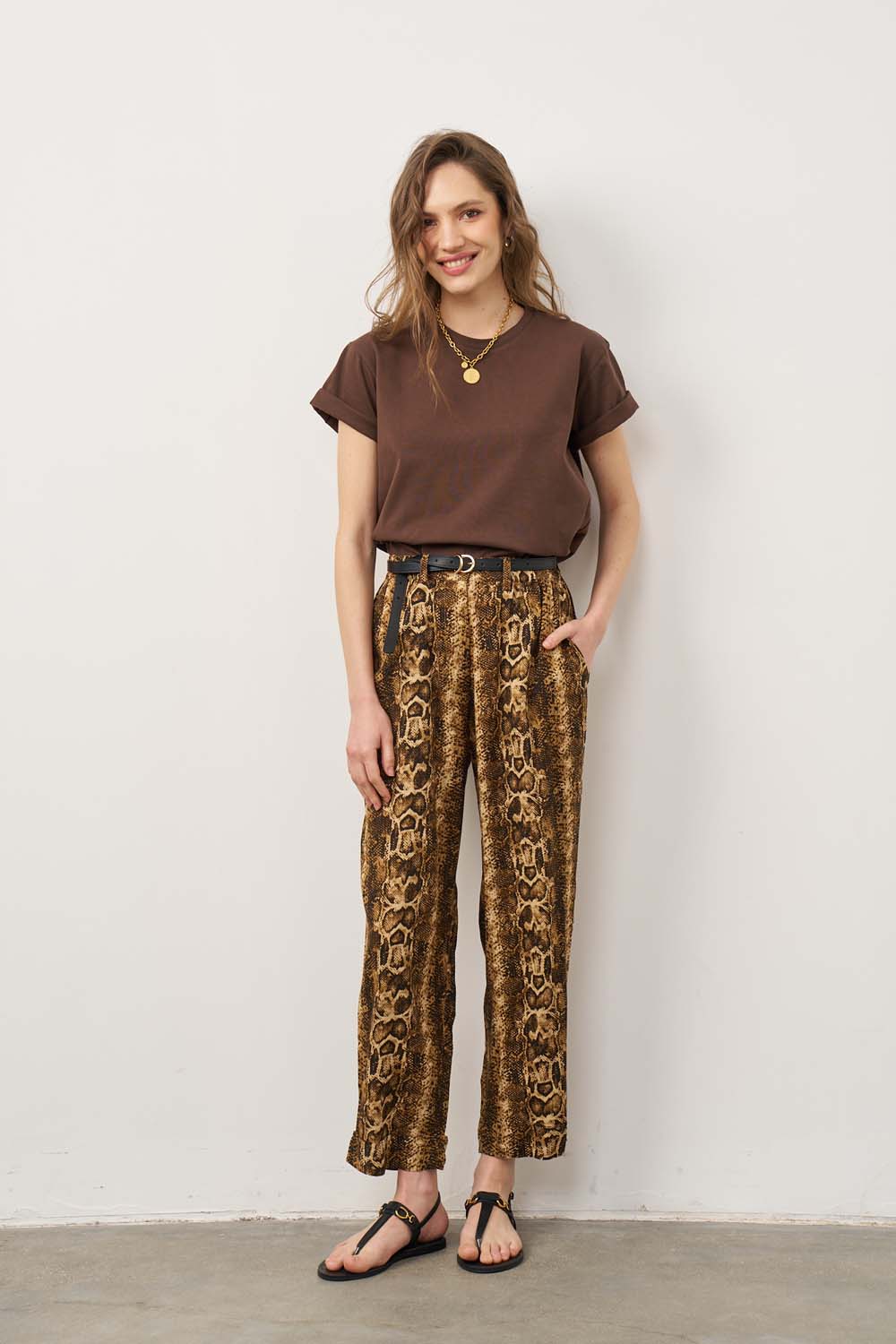 Eve linen pants in clear color