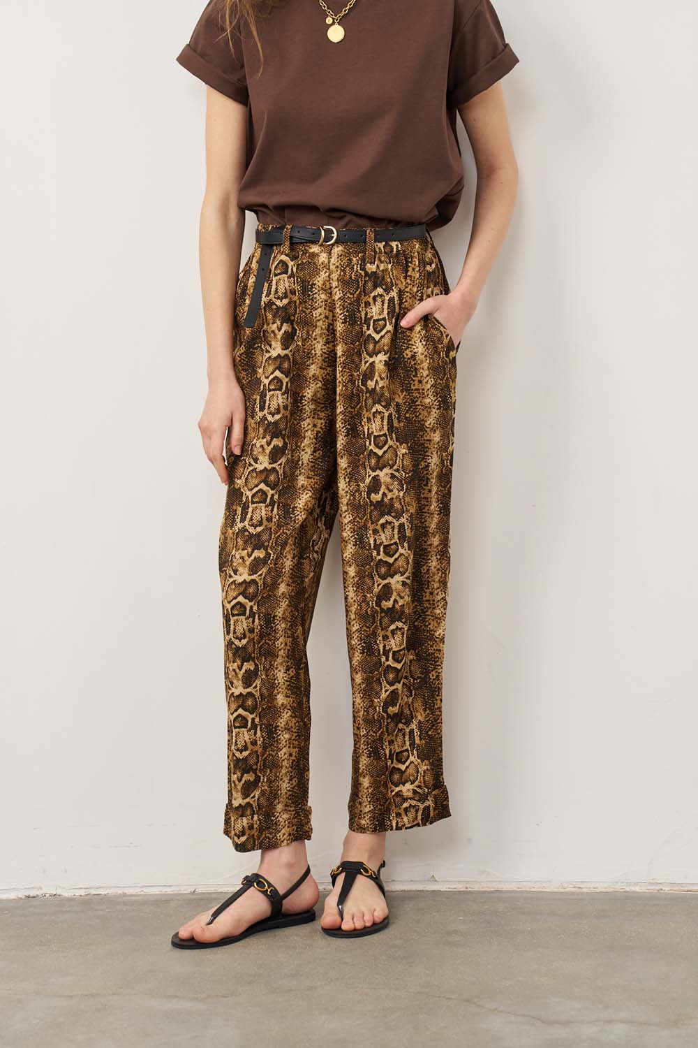 Eve linen pants in clear color