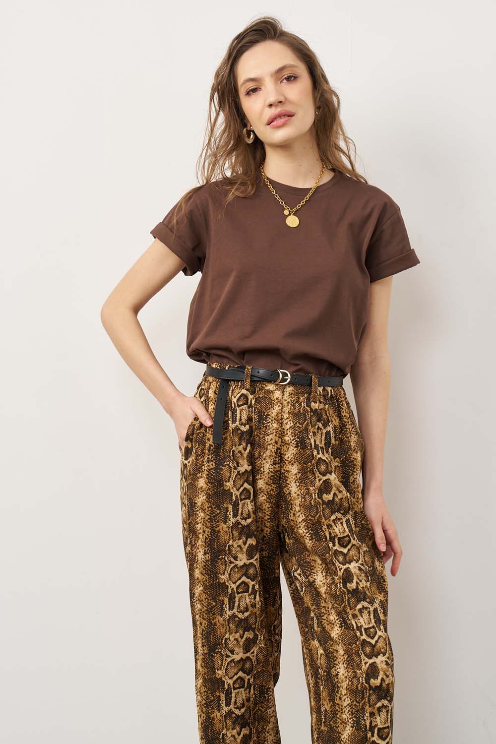 Eve linen pants in clear color