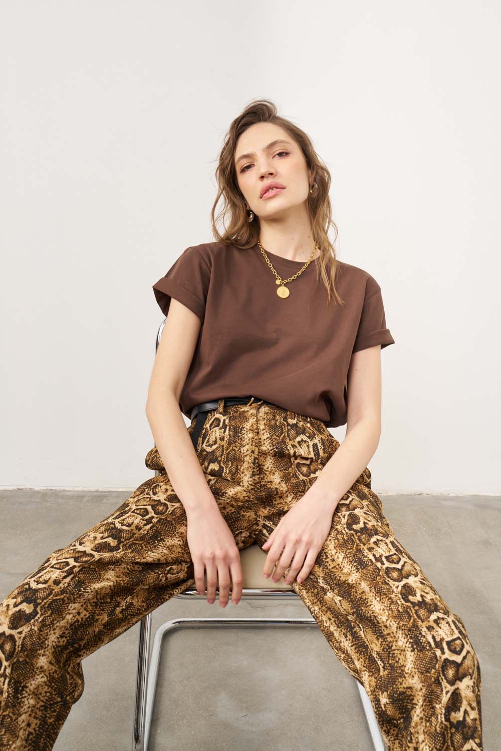 Eve linen pants in clear color