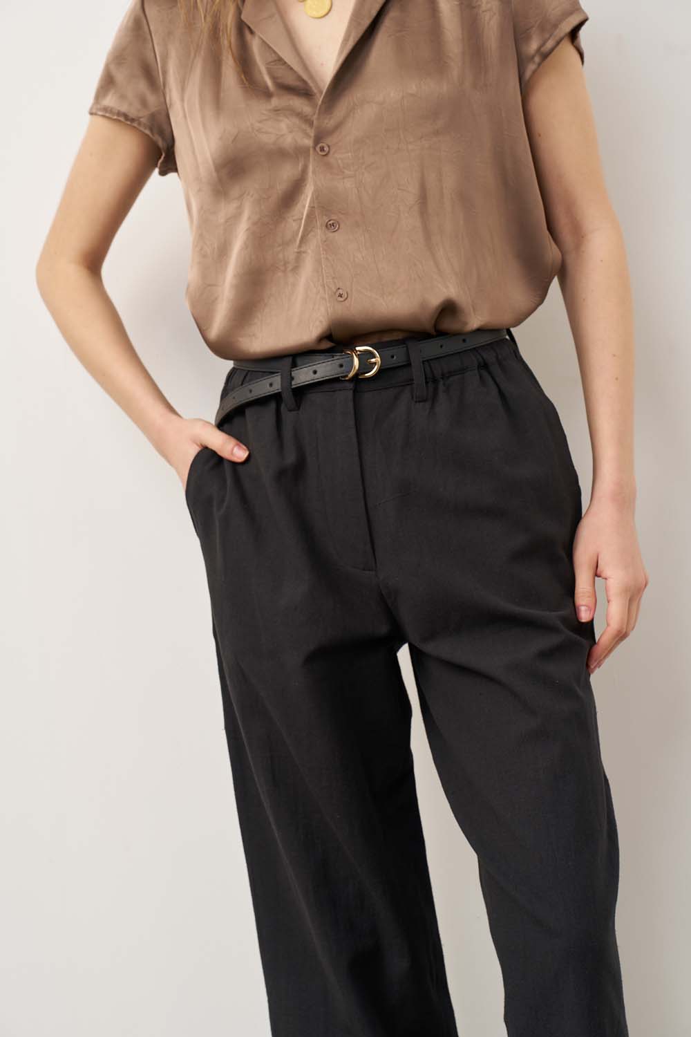 Eve linen pants in clear color