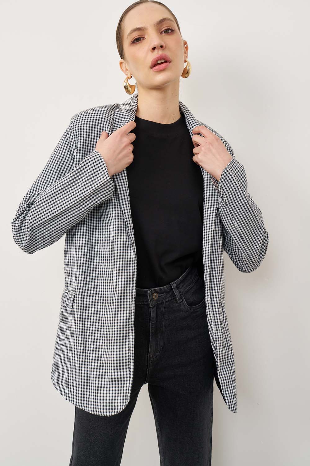 Black marking blazer