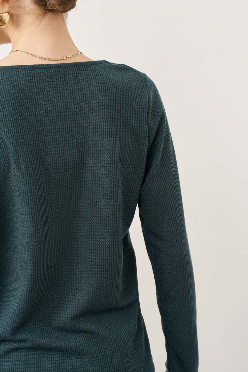 Veronica waffle brick shirt