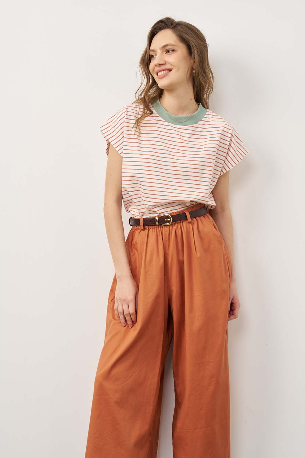 מכנסיים אוליביה כתום - JUL