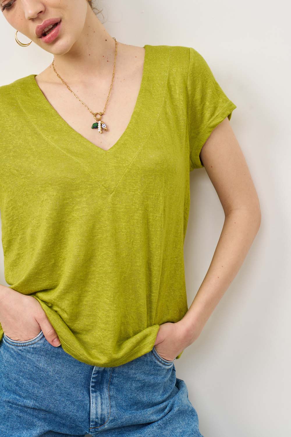 Veronica black linen shirt