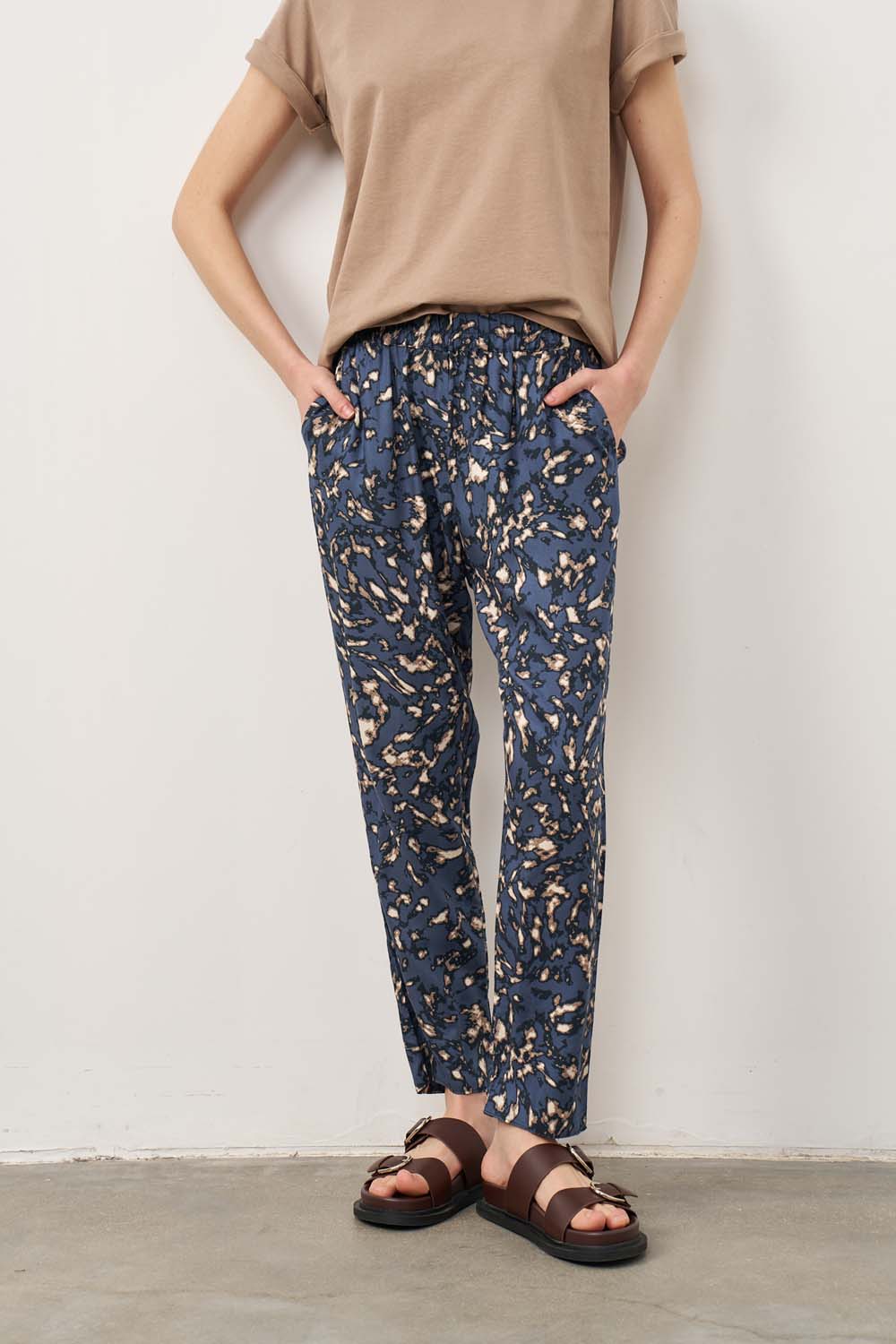 Lauren pants yellow leopard print