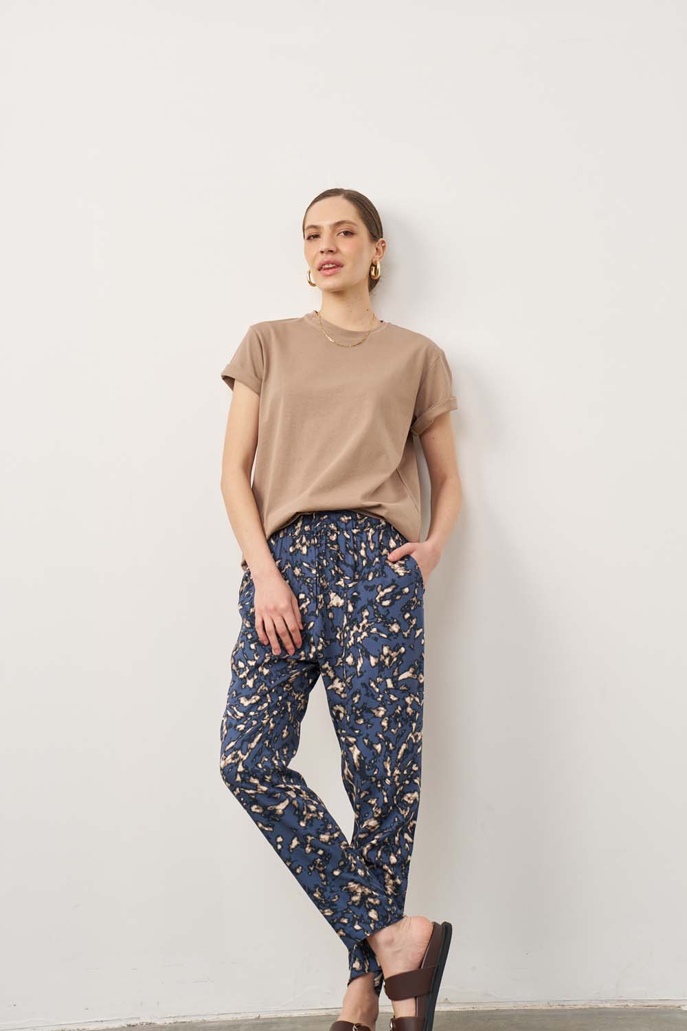 Lauren pants yellow leopard print