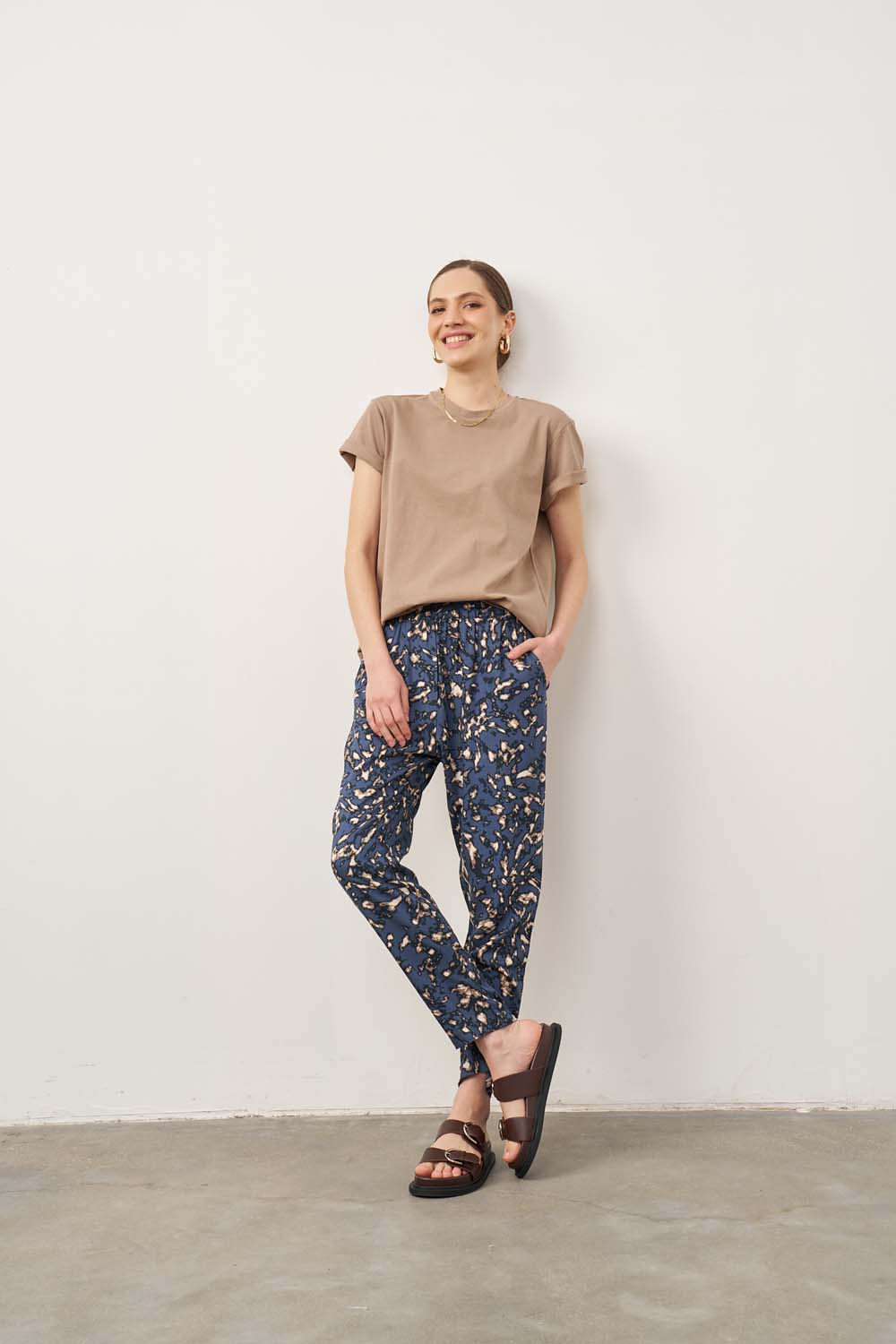 Lauren pants yellow leopard print