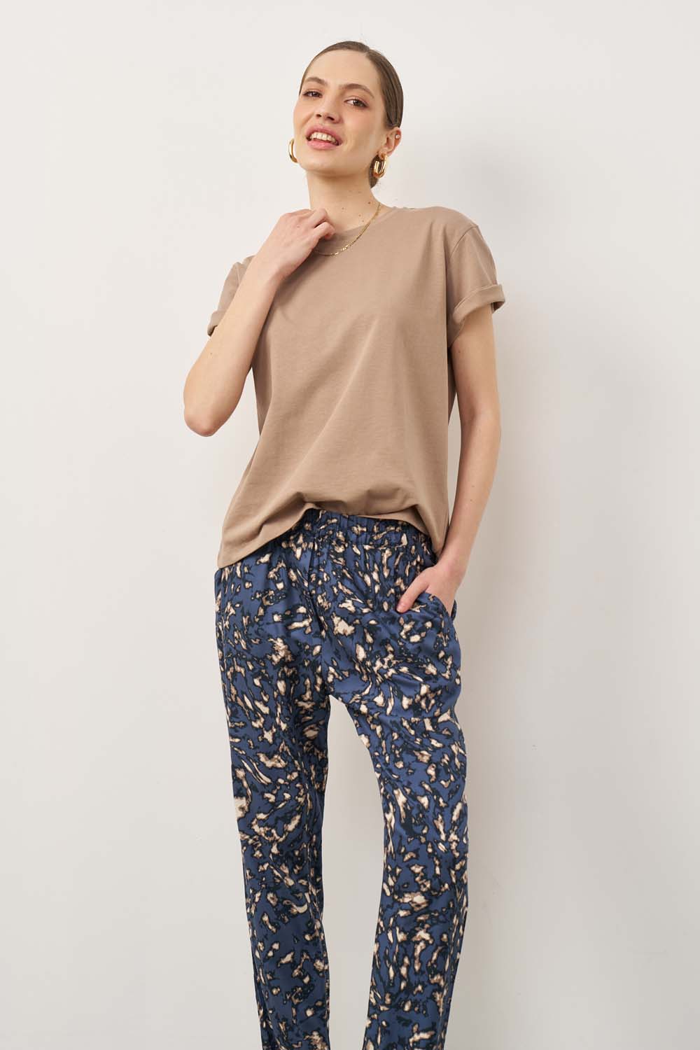 Lauren pants yellow leopard print