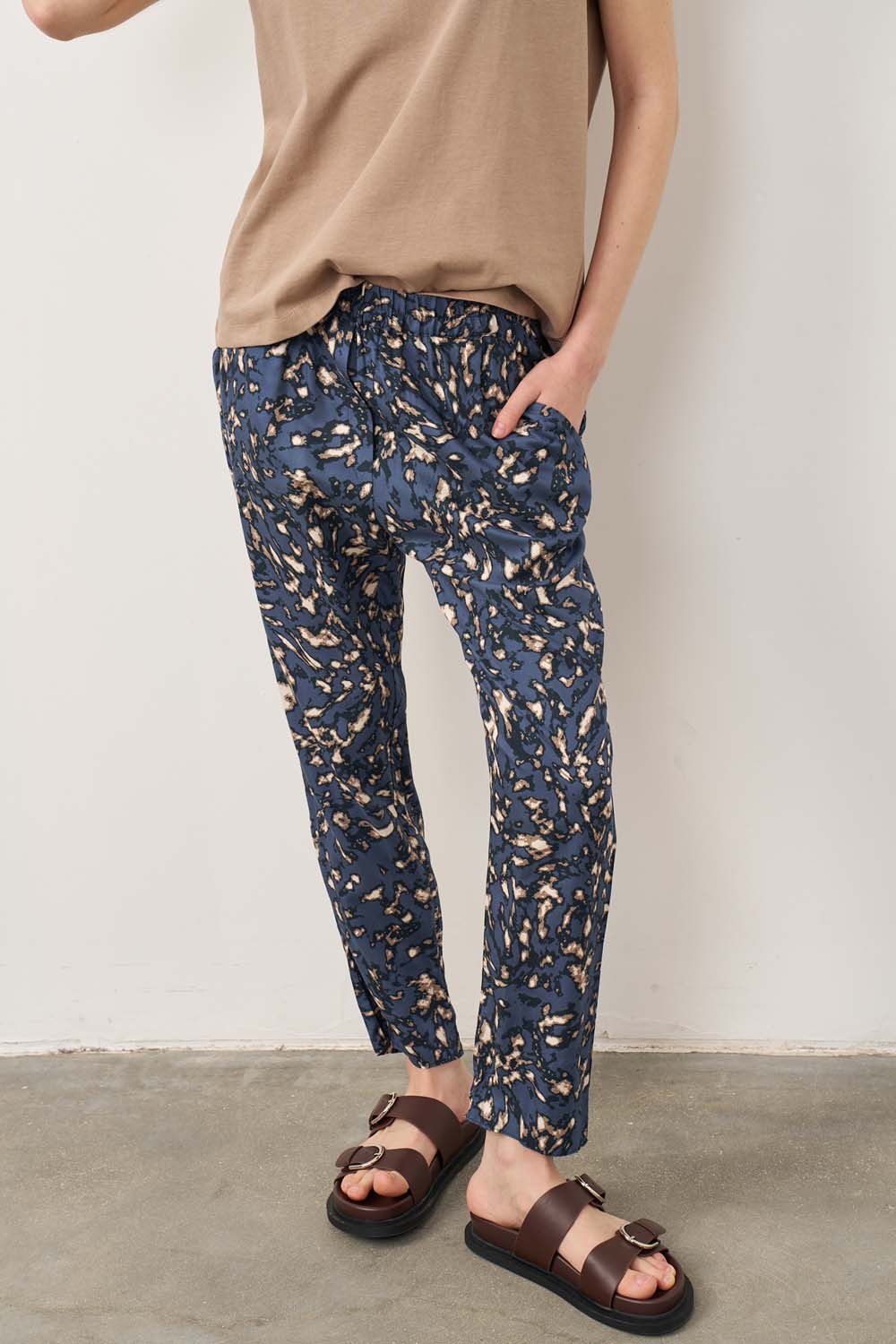 Lauren pants yellow leopard print