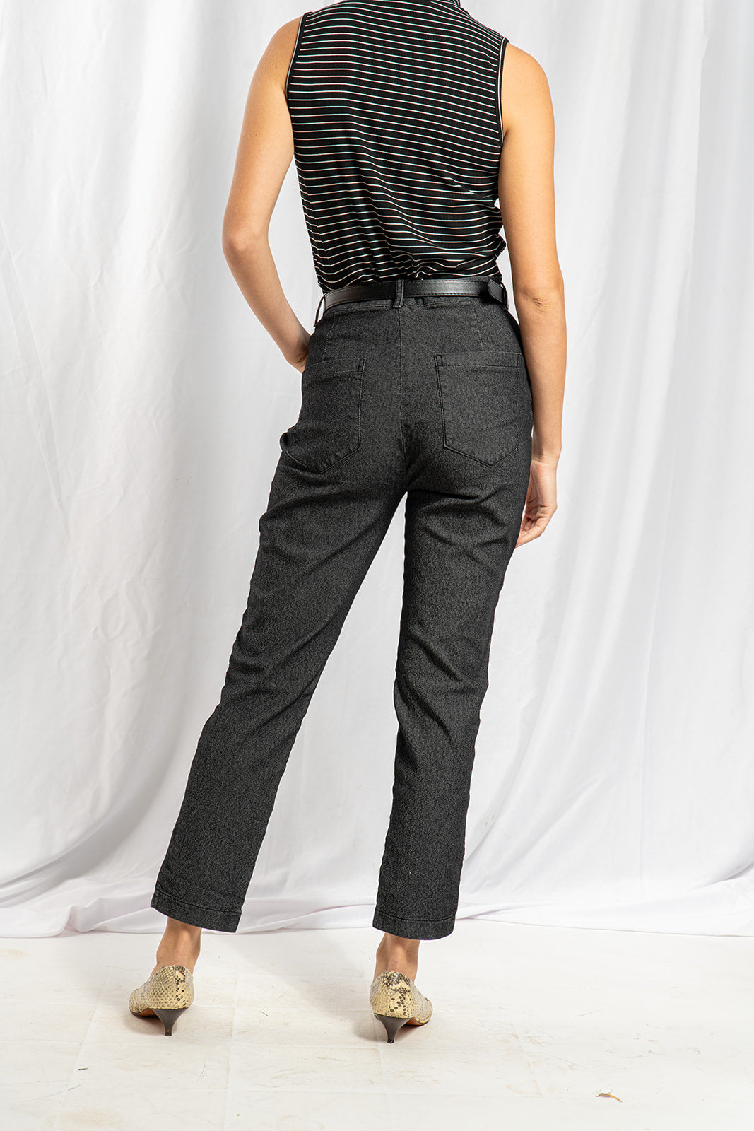 Rita black corduroy pants