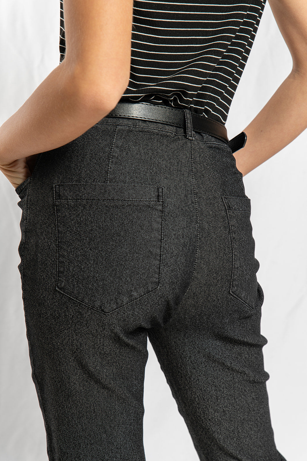 Rita black corduroy pants