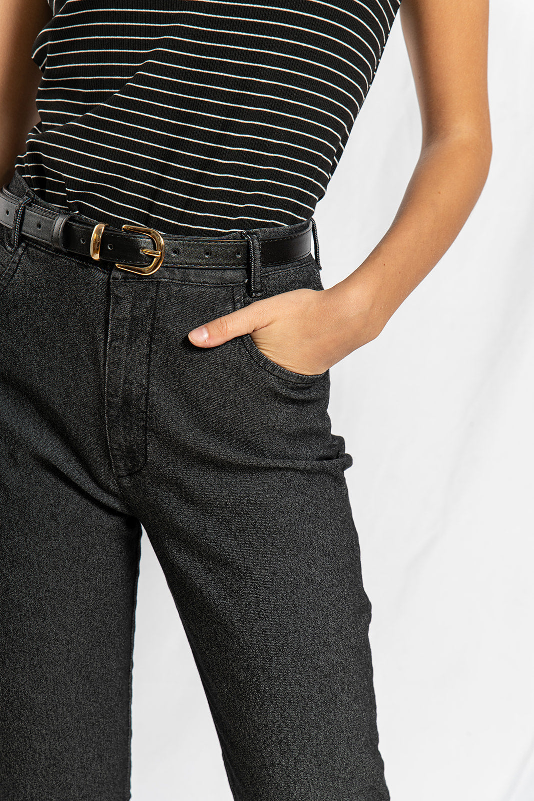 Rita black corduroy pants