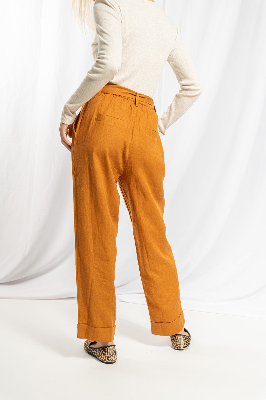 Eve linen pants in clear color