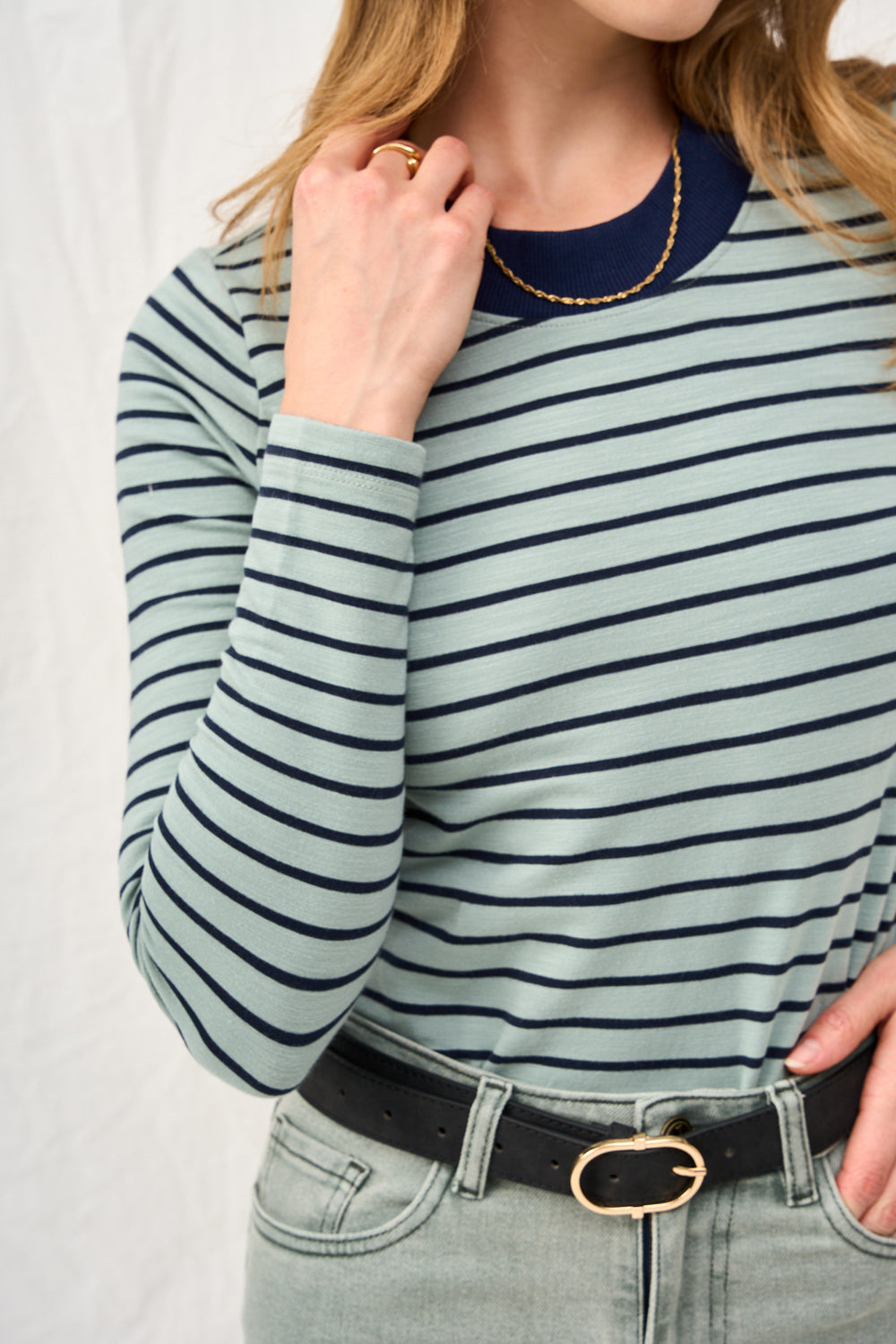 Navy black striped Kerry shirt