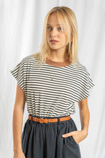 Gia black striped t-shirt