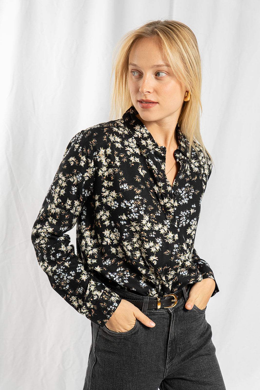 Chloe black printed shirt 