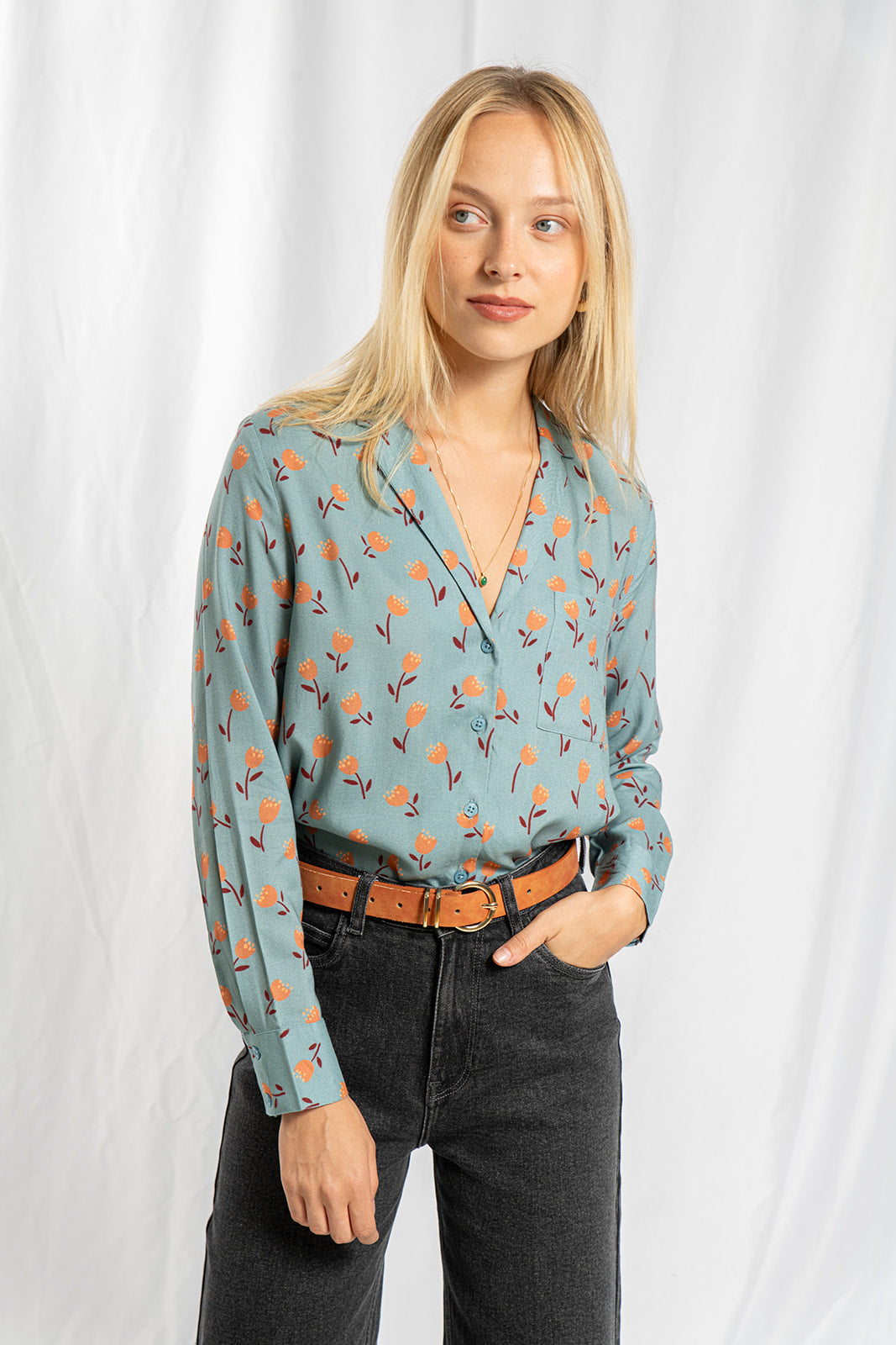 Melin shirt light polka dot print 