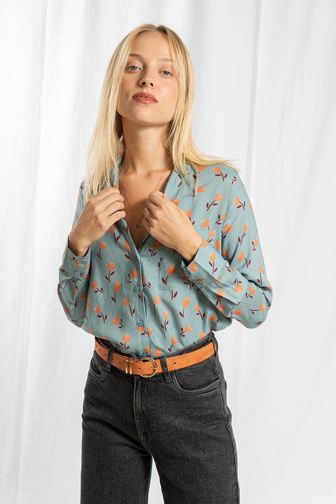 Melin shirt light polka dot print 