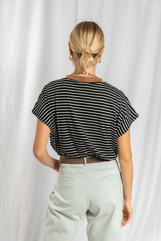 Gia black striped t-shirt