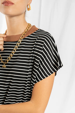 Gia black striped t-shirt