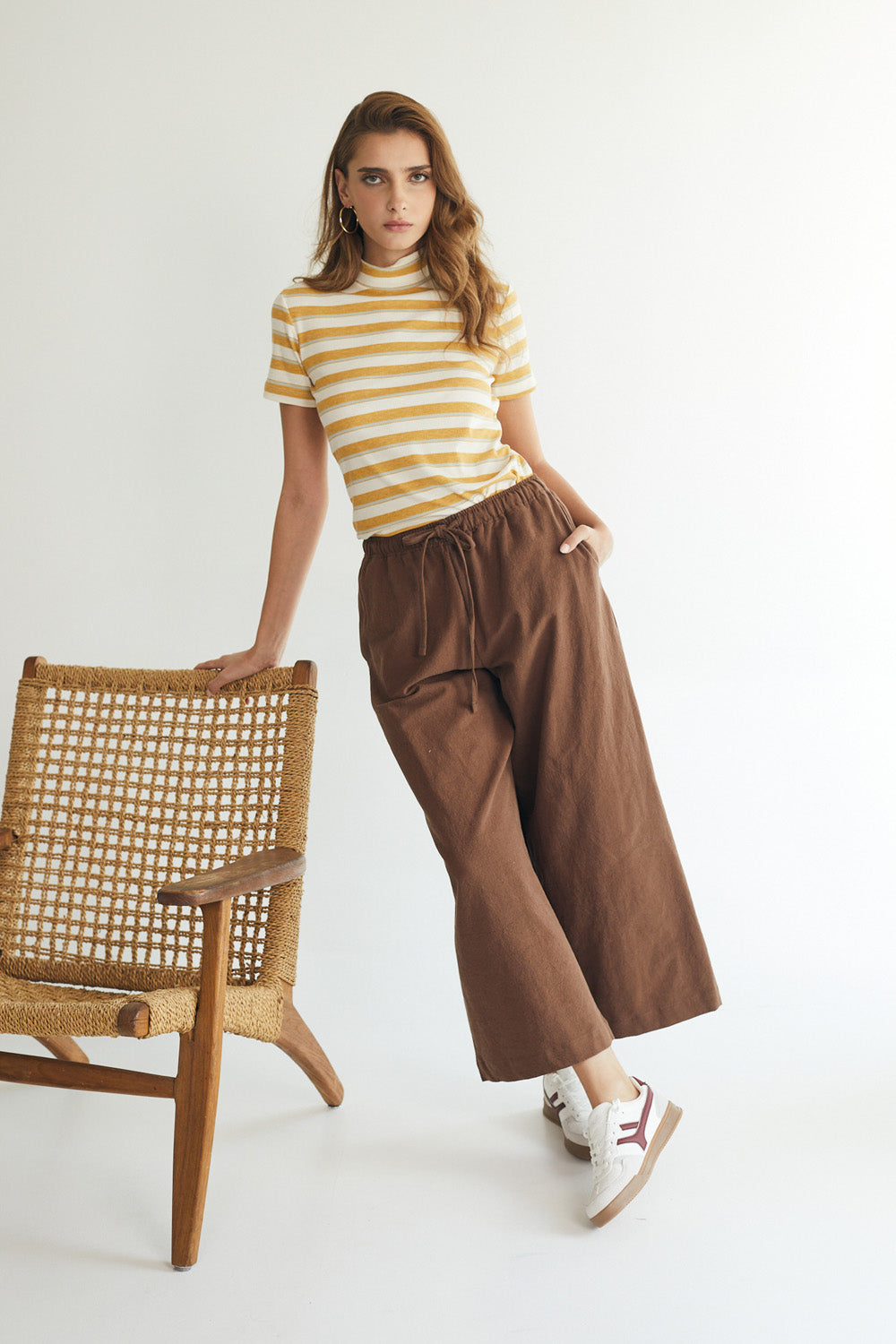 Green stripe loca knit