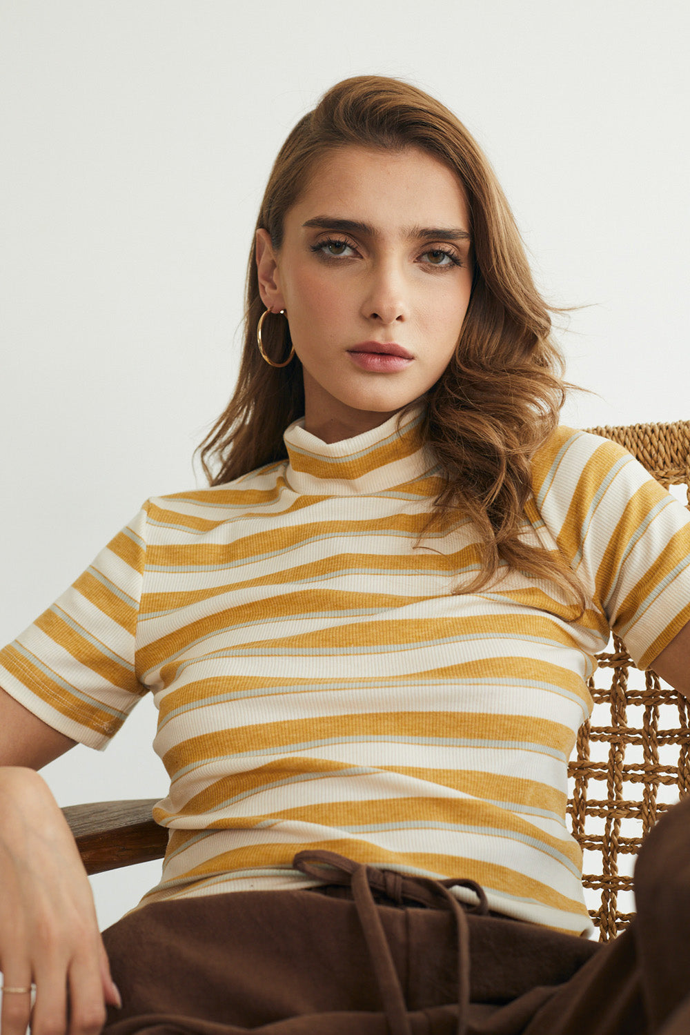 Green stripe loca knit