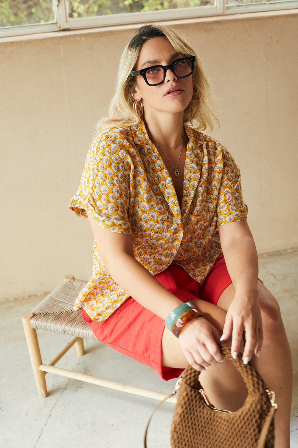 Melissa light floral shirt 