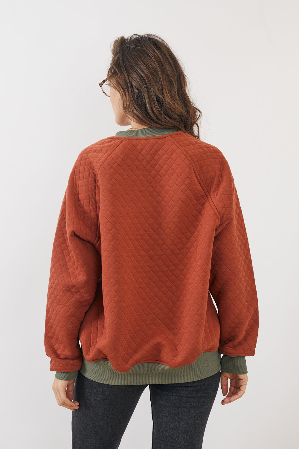 סווטשירט קווילט כתום