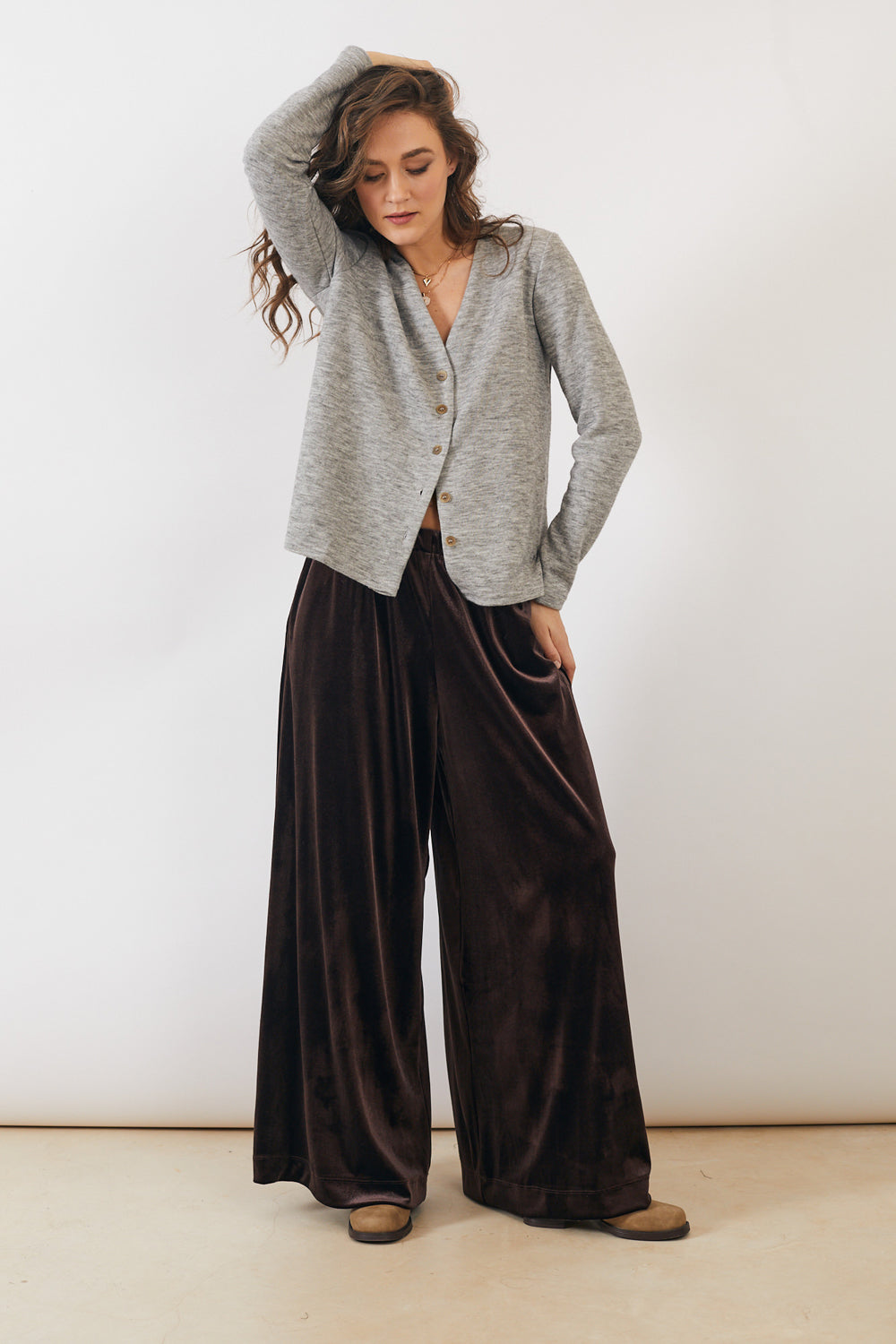 סוודר קרוליין אפור בהיר