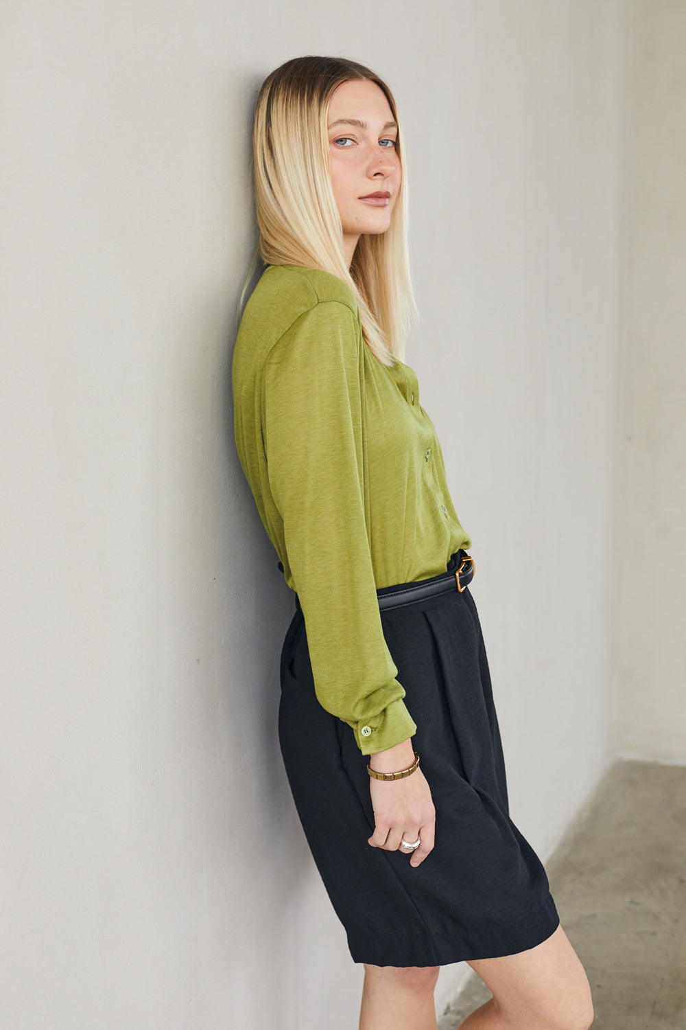 חולצת ולרי סריג ירוק