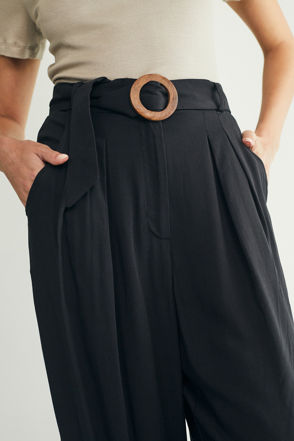 Black bermuda shorts