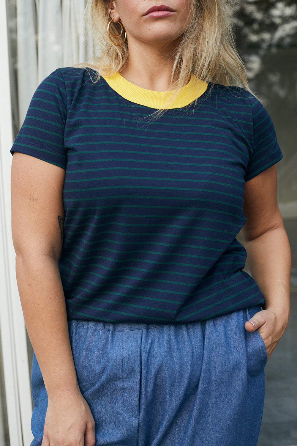 T-shirt Kerry Stripes Navy Beige