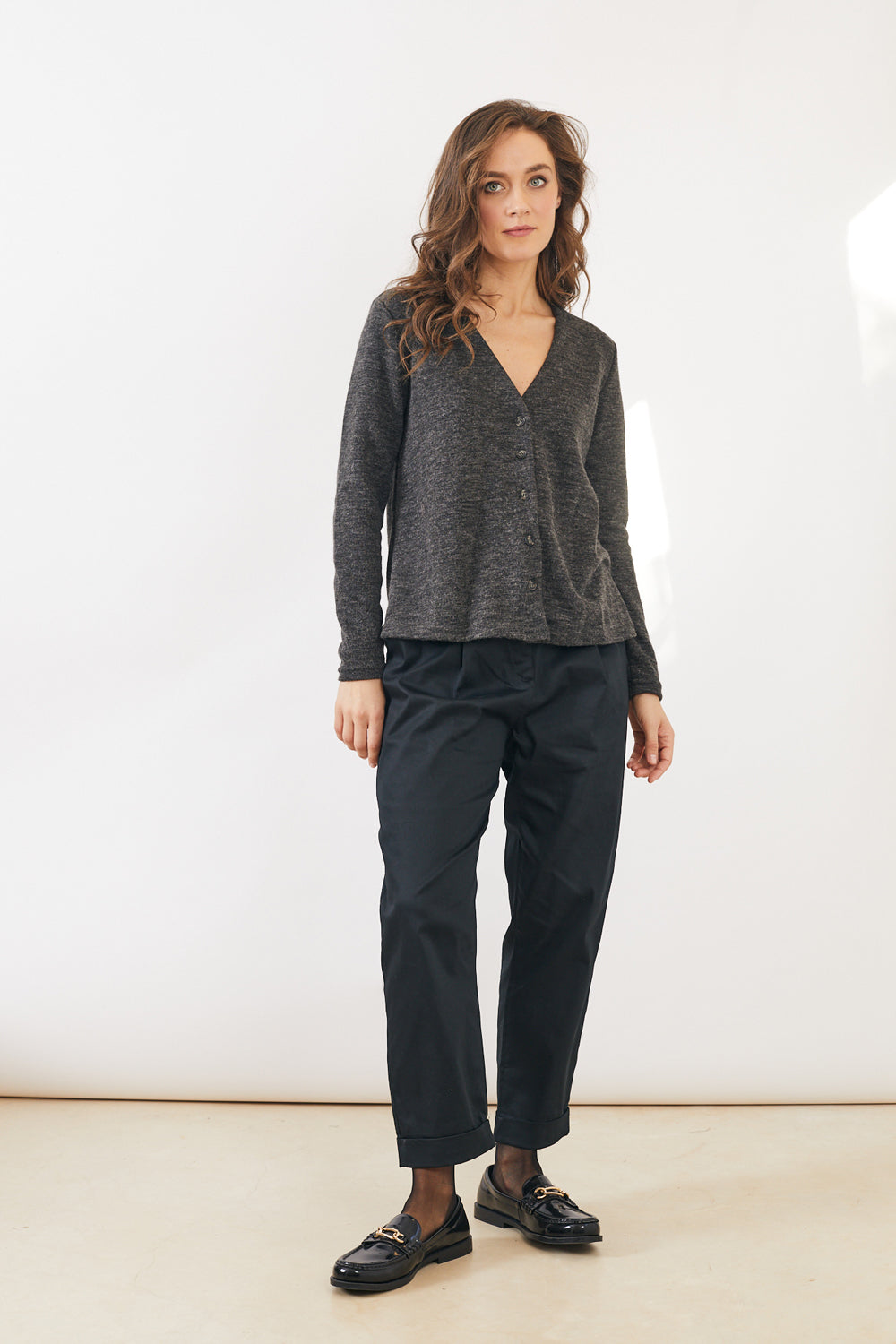 סוודר קרוליין גרפיט