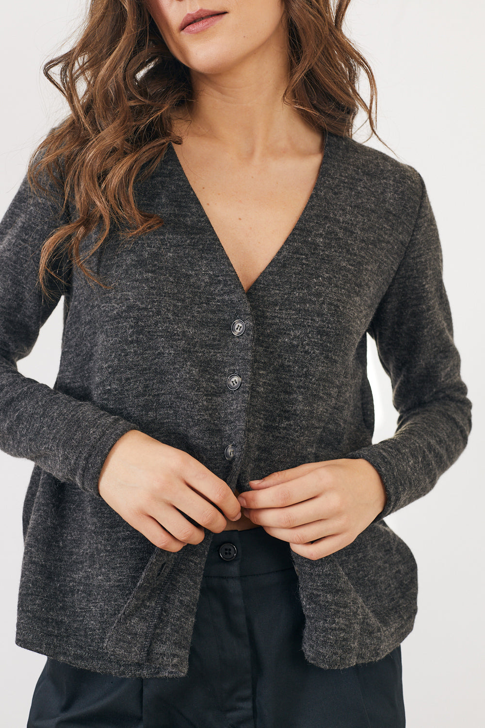 סוודר קרוליין גרפיט