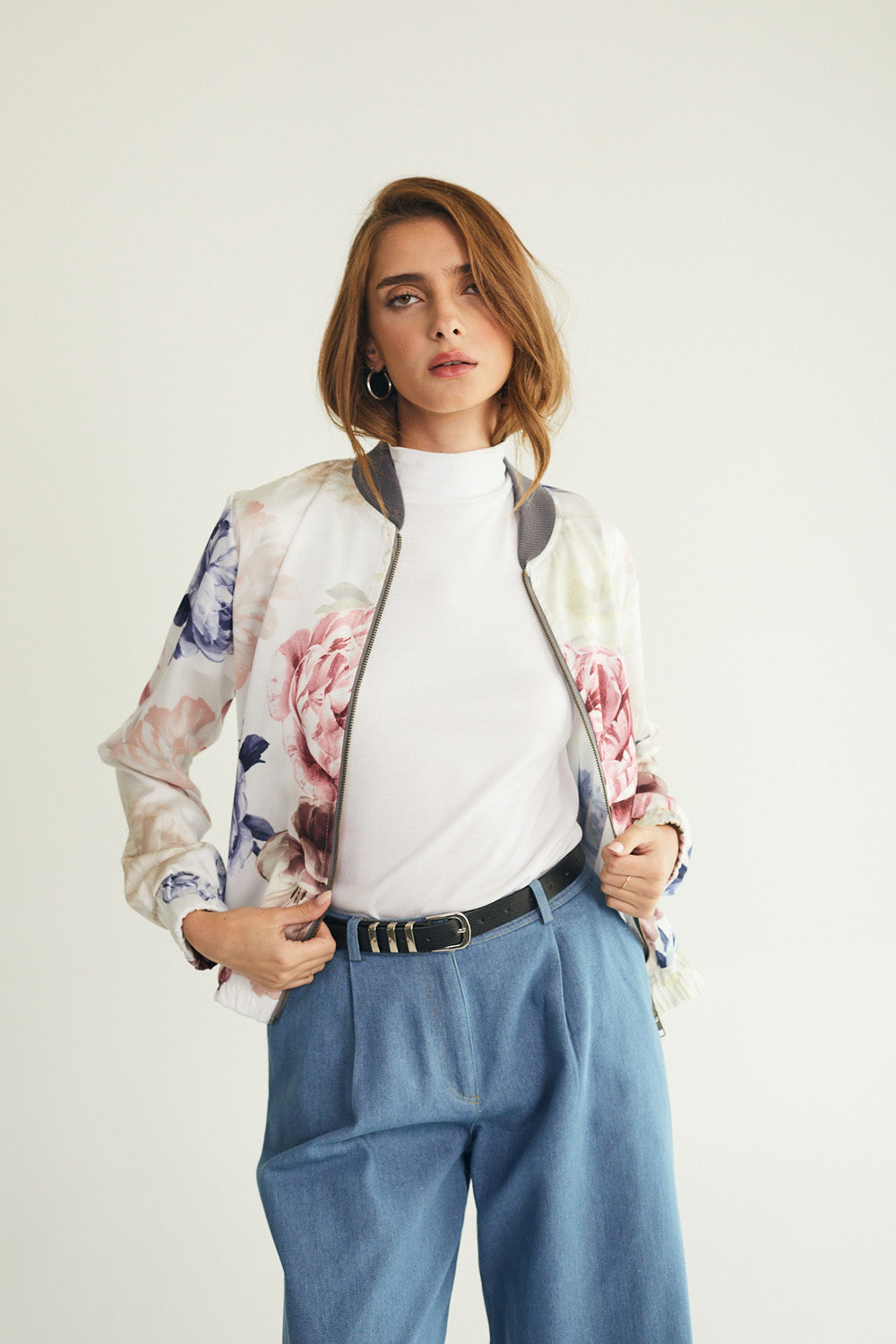 Printed satin sock top 