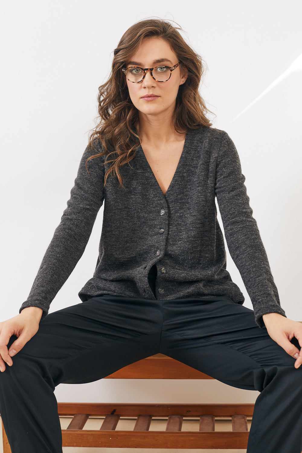 סוודר קרוליין גרפיט