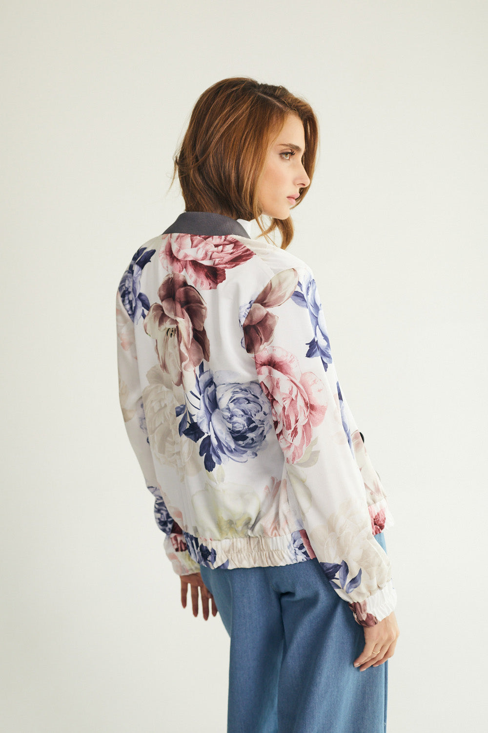 Printed satin sock top 