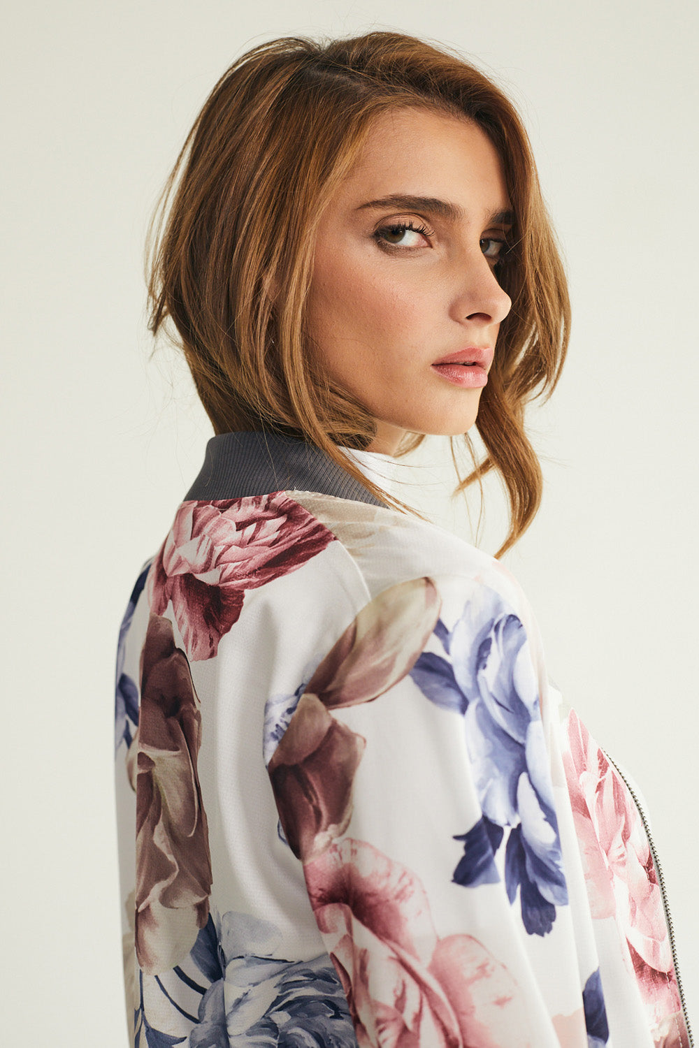 Printed satin sock top 