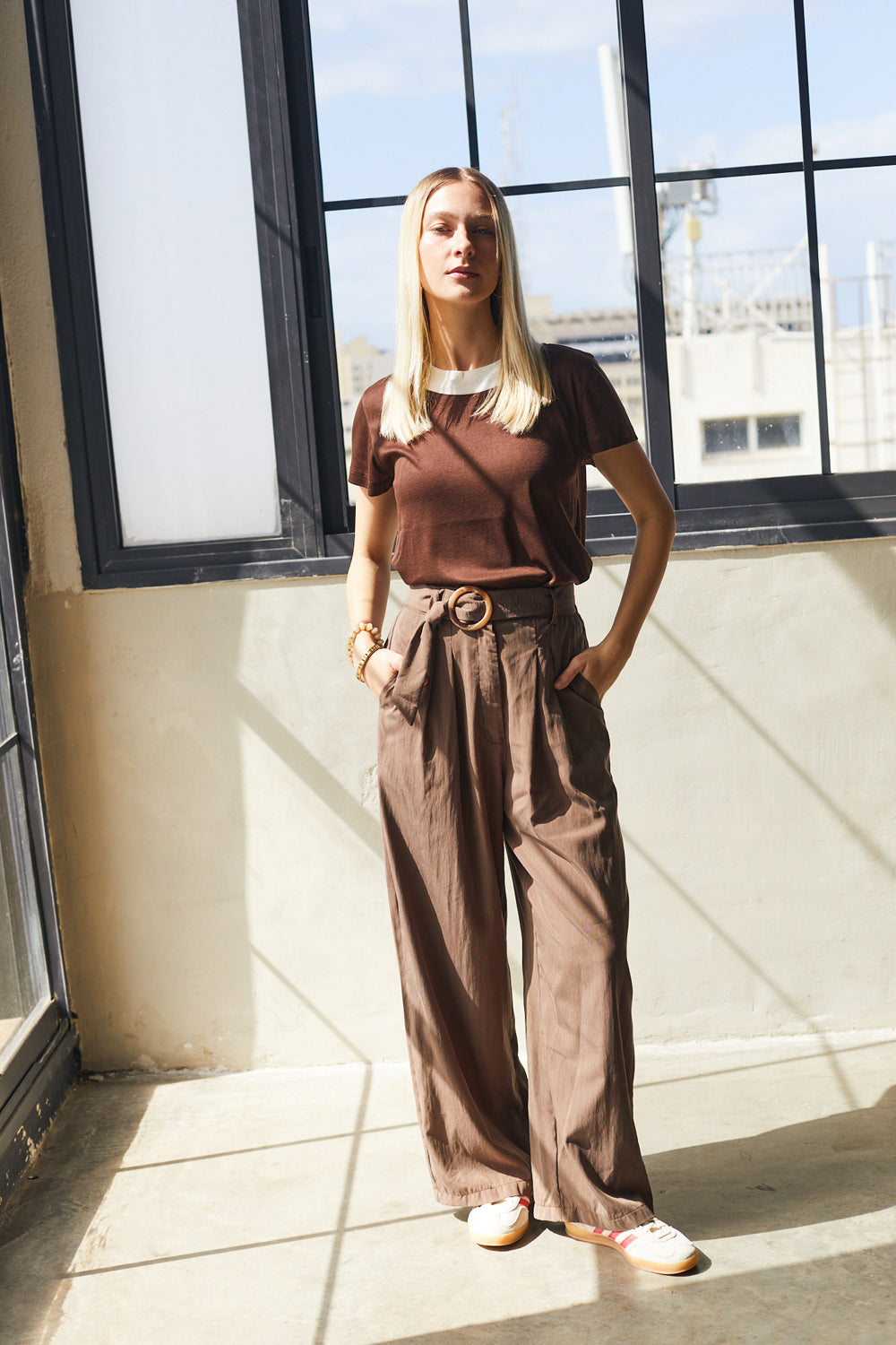 מכנסיים גרייס טנסל חום כהה