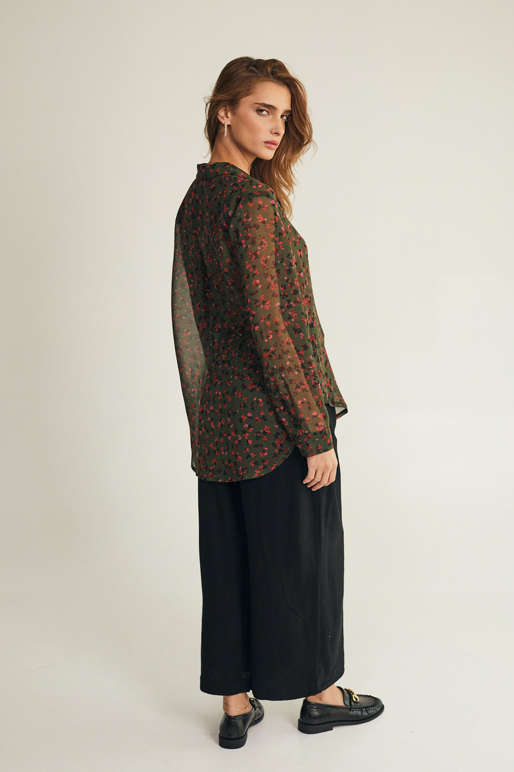 Chloe floral chiffon shirt 