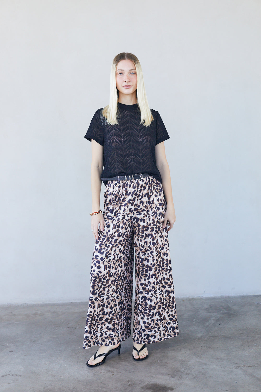 מכנסיים אוליביה ריב מנומר