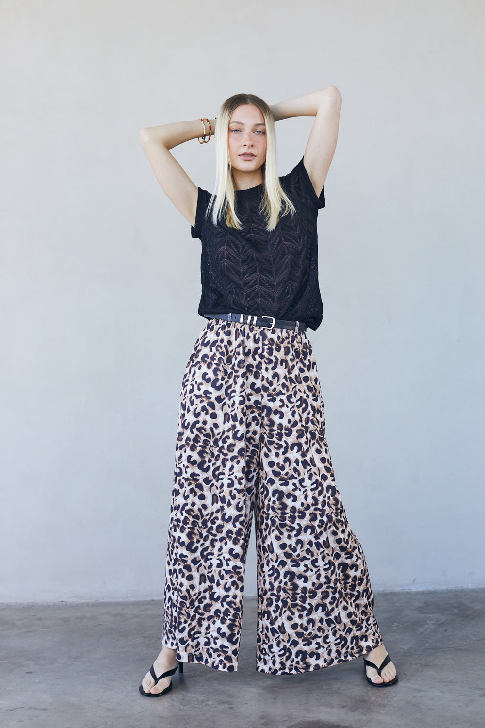 מכנסיים אוליביה ריב מנומר