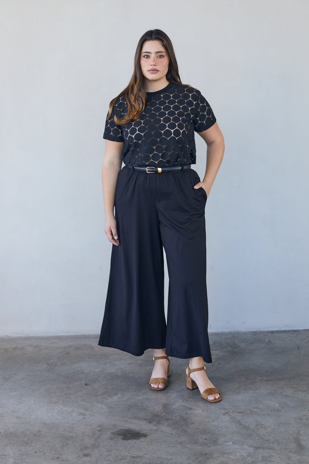 מכנסיים אוליביה מודל שחור