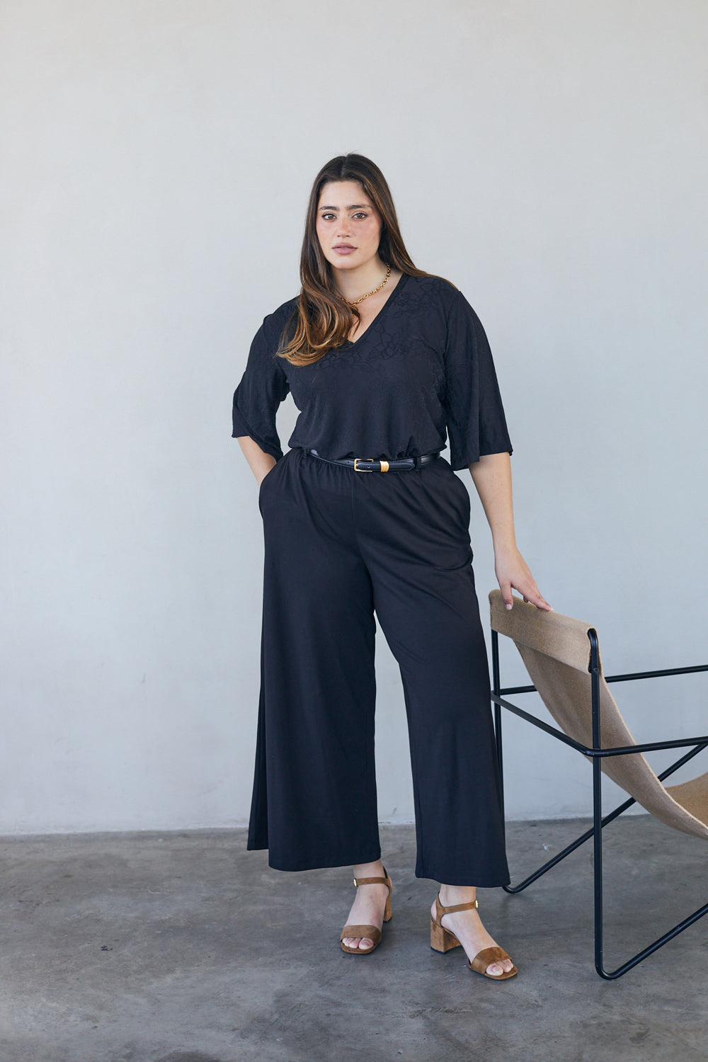 מכנסיים אוליביה מודל שחור