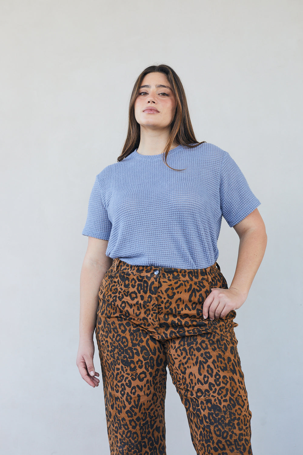 טי שירט מושלמת סריג תכלת