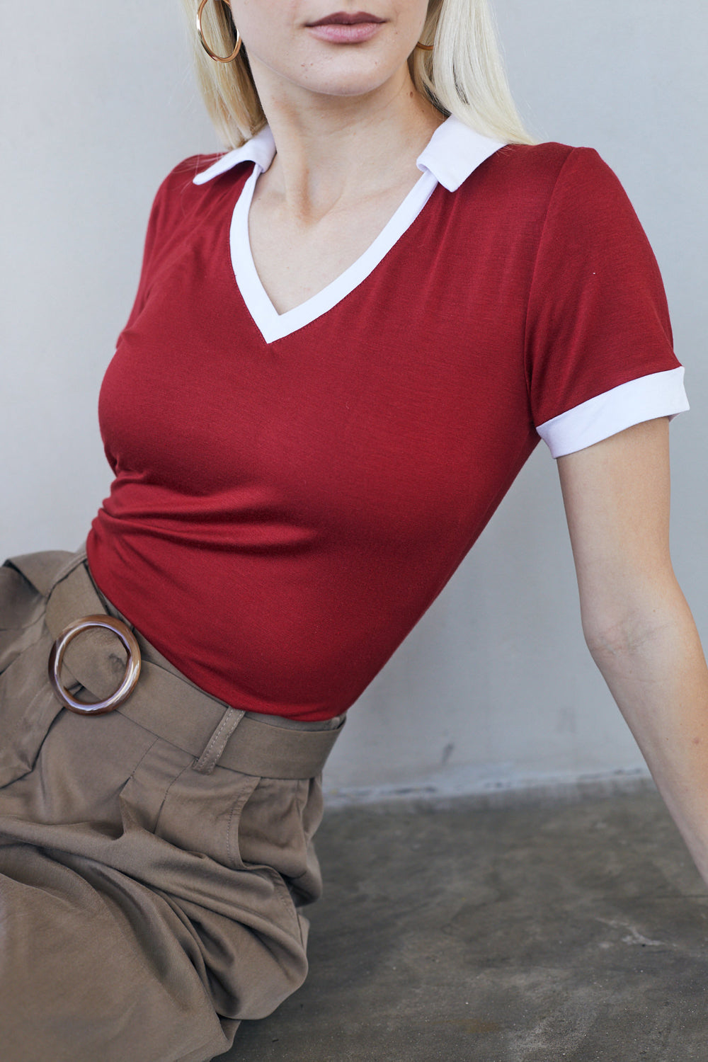 טי שירט טנסי אדום לבן