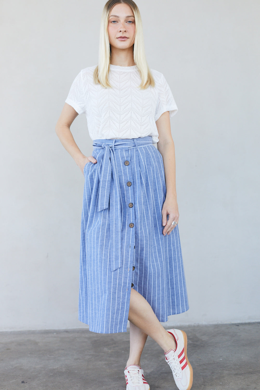 חצאית שאיה הדפס פסים