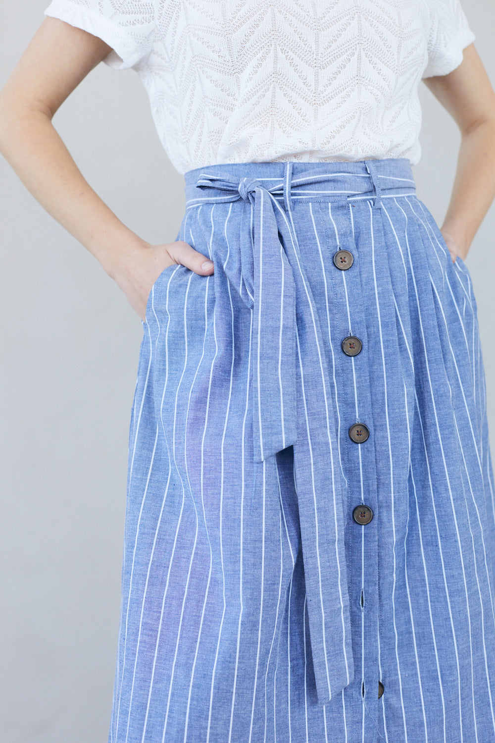 חצאית שאיה הדפס פסים